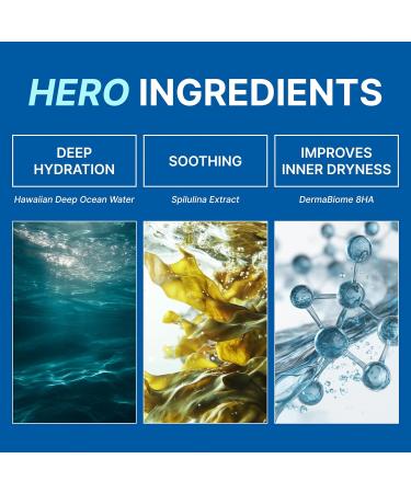 AINOHEA Mahalo Hawaii Marine Deep Hydra Serum Ultra Soothing Cooling & Instant Hydration with 8-Type Hyaluronic Acid & Spirulina Extract Lightweight Heat-Relief Serum Korean Skin Care 50ml - Buy Online on GoSupps.com