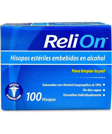 ReliOn Sterile Alcohol Swabs 200 Count - Disinfectant Wipes for Medical & Personal Use - Buy Online on GoSupps.com