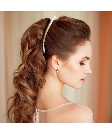 12-Piece Banana Hair Clips Set - Classic Clincher Combs Large Double Comb Fishtail Clip for Women - 4 Styles in Tortoiseshell, White, Clear & Black - Buy Online on GoSupps.com
