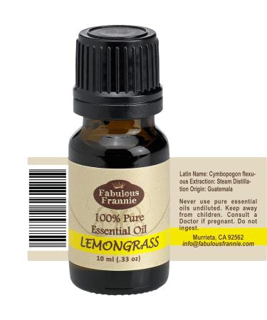 Fabulous Frannie Lemongrass Essential Oil - 100% Pure & Undiluted Therapeutic Grade 10 ml - International Shipping Available - Buy Online on GoSupps.com