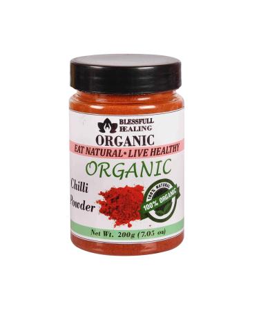 Blessfull Healing Organic Chilli Powder 200 Gram Airtight Container (Packing May Vary) 200 Gram 7.05 oz
