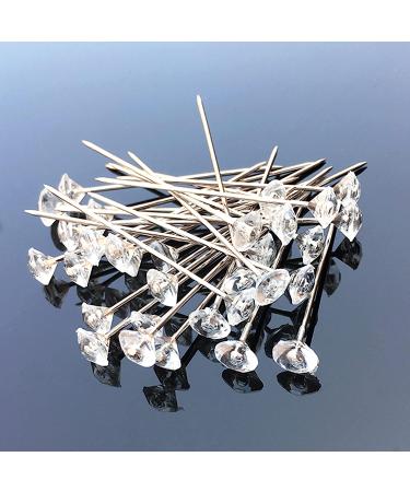 100pcs 2 Inch Corsage Boutonniere Pins with Diamond Rhinestones - Ideal for Wedding Bouquets, Hair Accessories, Jewelry, DIY Crafts - Buy Online on GoSupps.com