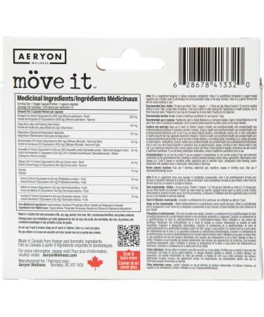M ve it Travel All-Natural Laxative Free Stool Softener by Aeryon Wellness | IBS Relief with Digestive Enzymes | Provides Bloating Relief Restores Gut health | Natural Colon Cleanser | Laxatives for Constipation |Travel Pack 12 Capsules Move-it-12cap - Buy Online on GoSupps.com