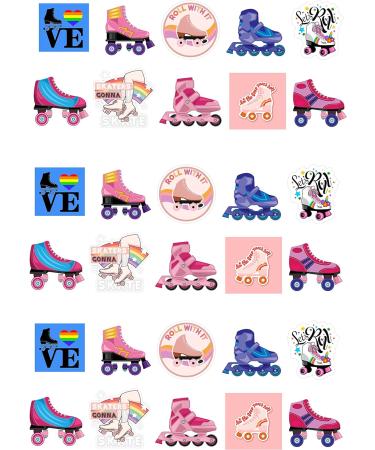 Top That 30 Stand Up Roller Skating Skate Themed Edible Wafer paper Cake Toppers Decorations - Buy Online on GoSupps.com