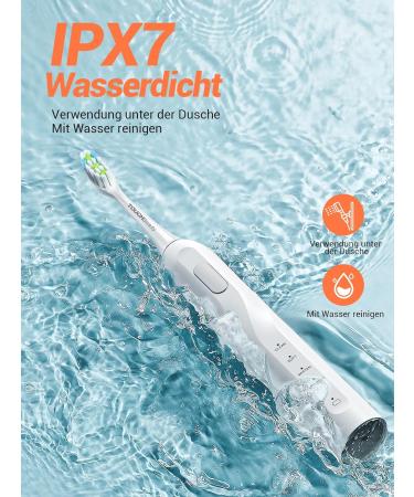 Brosse   Dents lectrique Sonique Touchbeauty - 6 T tes 4 Modes IPX7 tanche - Blanc - Buy Online on GoSupps.com