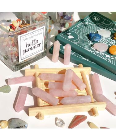 MAIBAOTA Rose Quartz Healing Crystals Gifts Wands Hexagonal Pointed Gemstones Set Bulk for Women Beginner Chakra Stones Nature Reiki Spiritual Energy Balancing Protection Crystal 10pcs - Buy Online on GoSupps.com