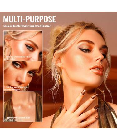 Oulac Satin Matt Bronzer - Highly Pigmented Vegan Face Makeup | Dual Purple Bronzing Powder & Blush (BS01 Soft Sand) - 8.5g - Cruelty-Free Natural Look International Shipping - Buy Online on GoSupps.com