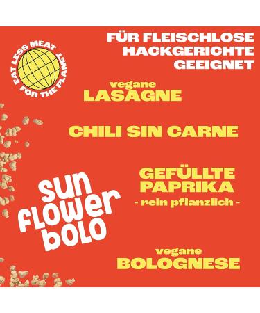 Buy Organic Sunflower Bolognese Meat with Spice Mix - 131g (Pack of 2) | Healthy Vegan Alternative - International Shipping Available - Buy Online on GoSupps.com