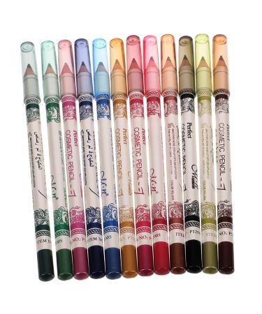 Beavorty 24 pcs Eyebrow Lip Makeup Cosmetic Colorful Liner Lasting Eyeliner Long Waterproof Pencil 1 count (Pack of 1) As Shownx2pcs