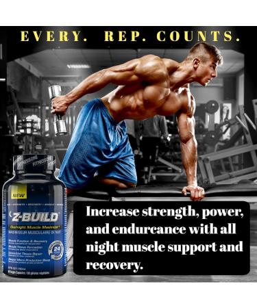 Z-BUILD - NIGHT TIME MUSCLE BUILDING SUPPLEMENT-Provides all night muscle and connective tissue growth & repair deep sleep cycles & enhanced recovery speeds - Buy Online on GoSupps.com