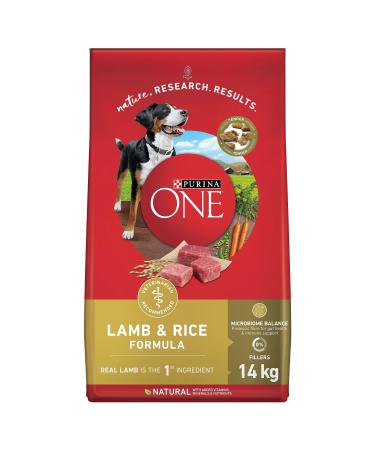 Purina ONE Dry Dog Food Lamb & Rice - 14 kg Bag 14 kg (Pack of 1) Dry Dog Food