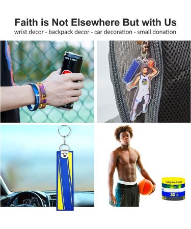 Basketball-Silicone-Bracelets Basketball-Star-Lanyard Basketball-Idol-Keychain  Numeric Rubber Wristbands for Men & Boys  Lanyards for ID Badges & Phone  Cool Keychain for Basketball Fans (7-Pack) #30-SC - Buy Online on GoSupps.com
