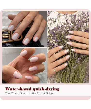 Aieenjor Milky White Jelly Nail Polish - Neutral Nude Water-Based Low Odor - 0.28 Fl Oz - Buy Online on GoSupps.com