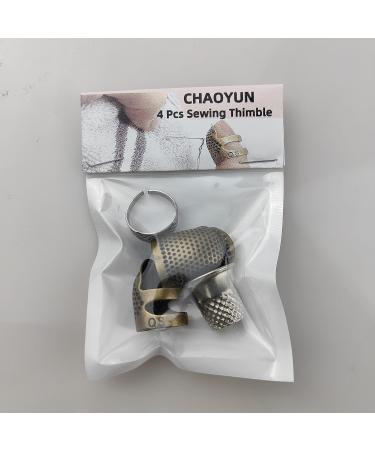 4 Pcs Metal Sewing Thimbles - Adjustable Finger Protectors for Hand Sewing, Needlework, and Embroidery Craft - Buy Online on GoSupps.com