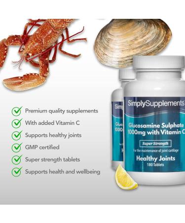Premium Glucosamine 1000mg with Vitamin C | 360 Tablets | Made in UK - Buy Online on GoSupps.com