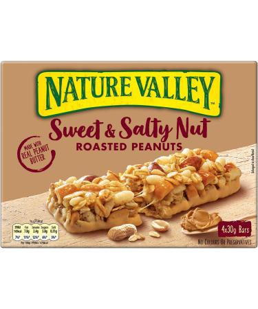 Nature Valley Sweet & Salty Nut Roasted Peanuts Cereal Bars 4 x 30g Pack of 8 total 32 Bars - Buy Online on GoSupps.com