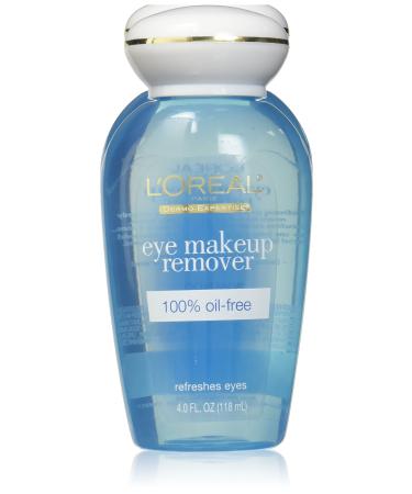 L'Oreal Paris 100 Percent Oil-Free Eye Makeup Remover, 4 Fl Oz (Pack of 3)
