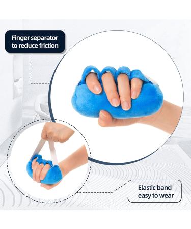 TYYIHUA Palm Protector Hand Contracture Cushion (2 Pack) - Fluff Finger Support Prevent Hand Contracture Elastic Band & Finger Separator - Buy Online on GoSupps.com