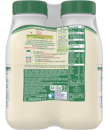Bl dina - Bl dilait - Milk Growth 3rd Age - Liquid Milk for Babies - From 1 to 3 Years - 4x500mL - Buy Online on GoSupps.com