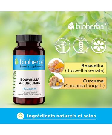 Boswellia & Turcumin - 300 Capsules Powerful Natural Dietary Supplement Enriched with Calcium BIOHERBA - Buy Online on GoSupps.com