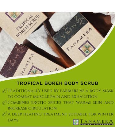 Tanamera Tropical Boreh Scrub - Herbal Anti-Inflammatory Exfoliating and Circulation Healing Body Scrub for Smooth and Supple Skin - Buy Online on GoSupps.com