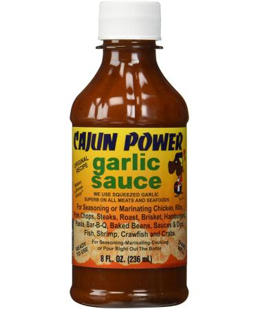 Cajun Power Sauce (Garlic Sauce, Original Recipe) 8 oz 8 Fl Oz (Pack of 1)