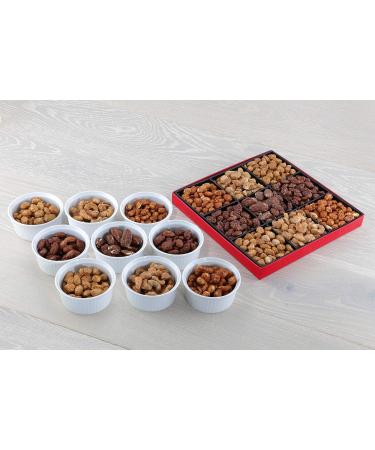 Rita Farhi Roasted & Caramelised Mixed Nut Selection Luxury Gift Box 940 g | Cashews Peanuts Pecans Almonds | Honey Roasted Salted & Chilli Flavours | Healthy Gourmet Food | Vegetarian | Kosher Luxury Mixed Nut Selection - Buy Online on GoSupps.com