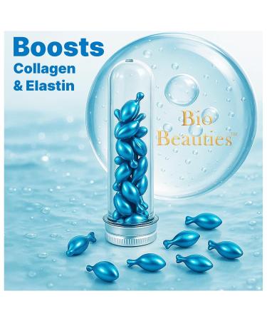 BLue Copper Peptides Serum Capsule for Face Anti-Aging Serum Peptides Collagen Renewal GHK-Cu Hyaluronic Acid Anti Wrinkle Moisturizing Hydrating and Firming - Buy Online on GoSupps.com