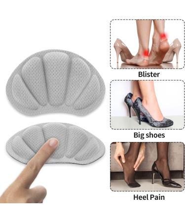 Sibba Heel Cushion Inserts - 4 Pairs High Heel Pillows for Comfort & Protection - Gray Shoe Filler Pads for Women - Buy Online on GoSupps.com