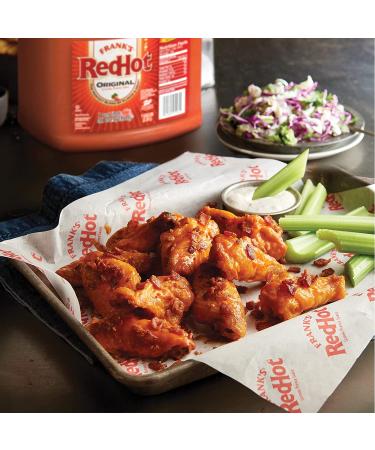 Frank's RedHot Original Cayenne Pepper Hot Sauce 1 gal - Bulk Container for Flavorful Heat on Entrees, Sides, and Snacks - Buy Online on GoSupps.com