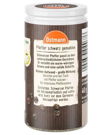 Buy Ostmann Black Pepper Ground 40g - Pack of 2 | Premium Quality | International Shipping - Buy Online on GoSupps.com