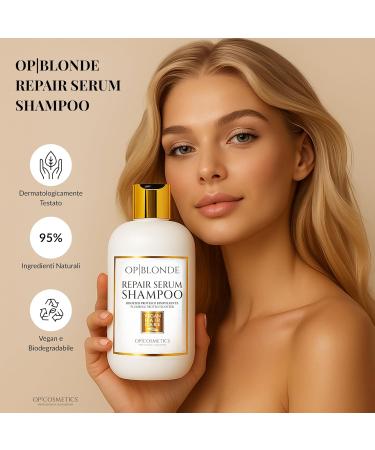  OP|BLONDE Plumping Shampoo Serum Repair High-protein shampoo for treated and damaged hair Professional formula with phytocollagen and jalapenosyl acid 250 ml - Buy Online on GoSupps.com