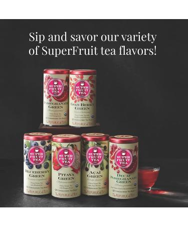 The Republic of Tea Acai Berry Green Tea 50 Tea Bags Tin | Gourmet Caffeinated Superfruit Tea - 50 Count - Buy Online on GoSupps.com