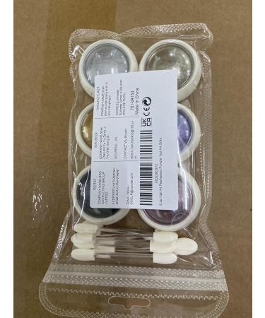 6 Jar Nail Art Pearlescent Powder Nail Art Glitter Pulver with 6 Sponge Brushes Chrome Nail Powders Holographic Mirror Powder Manicure Shiny Pearl Powder Holo Mermaid Aurora Powder for Nails - Buy Online on GoSupps.com