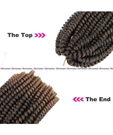 6 Pack 8 Spring Twist Crochet Hair T27# - Low Temp Synthetic Extensions for Butterfly Locs & Fluffy Twist Braids - 15 Strands 50g/Pack - Black Women's Hair - Buy Online on GoSupps.com