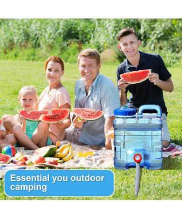 2 Pcs Portable Water Storage Containers with Spigot - 2.6 Gallon Large Tanks for Camping, Home, Emergency | Thick Water Dispenser Carrier for Vehicle | Outdoor Hiking Essential - Buy Online on GoSupps.com