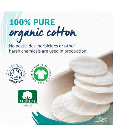 Buy Lil-Lets Certified Organic Cotton Wool Round Pads - 100% Pure Soft & Absorbent Gentle on Skin Ideal for Sensitive Skin - Pack of 100 - Buy Online on GoSupps.com