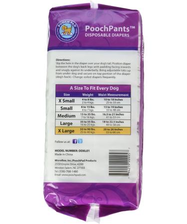 PoochPads X-Large Disposable Diaper - Eco-Friendly Leak-Proof Perfect for Dogs | International Shipping Available - Buy Online on GoSupps.com