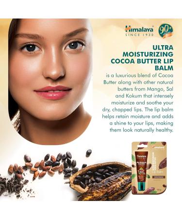 Himalaya Lip Balm Cocoa Tube | Moisturising Rich Butter Care 10g | International Shipping - Buy Online on GoSupps.com