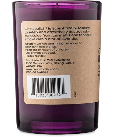 Cannabolish Lavender Smoke Odor Eliminating Candle 7 oz - Pack of 2 | Natural Ingredients - Buy Online on GoSupps.com