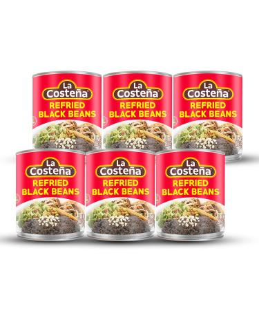 La Costea Refried Black Beans, 20.5 Ounce Can (Pack of 6)