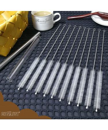 10 Pack CIDYAUST Long Straw Cleaner Brush Set - 10 inch, 10mm Wide, for Sippy Cup, Baby Bottle, Tumbler, Tube - Pipe Cleaners for Drinking Straw Cleaning - Buy Online on GoSupps.com