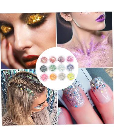  Ipetboom Ipetboom 12 Boxes Glitter Gel Carnival Party Halloween Makeup Supplies for Body Face Hair Eyeshadow Nails - Buy Online on GoSupps.com