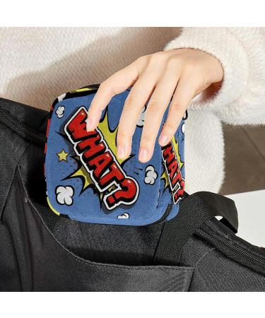Comic Explosion Pop Art Sanitary Napkin Storage Bag - Portable Menstrual Cup Holder for Women & Teens - Buy Online on GoSupps.com