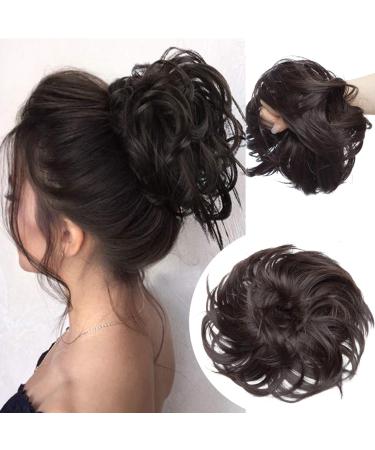 Thick 80g large hair part hair tie extensions messy bun dutt updos voluminous like real hair hair extension bun hair extensions dark brown - Buy Online on GoSupps.com
