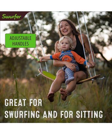 Swurfer Bamboo Limited Edition Tree Swing with Skateboard Seat Design and Adjustable Handles - Buy Online on GoSupps.com