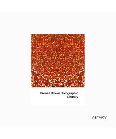 Hemway Bronze Holographic Chunky Glitter - 100g | Cosmetic Safe 3.5oz 0.025-0.6mm | Ideal for Arts Crafts & Makeup - Buy Online on GoSupps.com