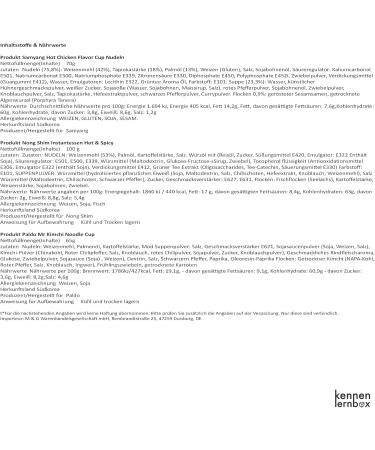  Kennenlernbox Korean noodelbox of 10 learning boxes with 10 Korean instant noodelbox - Buy Online on GoSupps.com