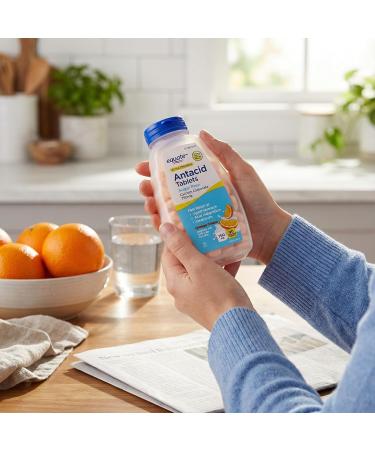 Extra Strength Antacid 750mg 90 Chewable Tablets Sugar Free Antacid Tablets Chewable Antacids Anti Acid Tablets for Heartburn Acid Indigestion and Sour Stomach Orange Cream Flavor (Pack of 2) - Buy Online on GoSupps.com