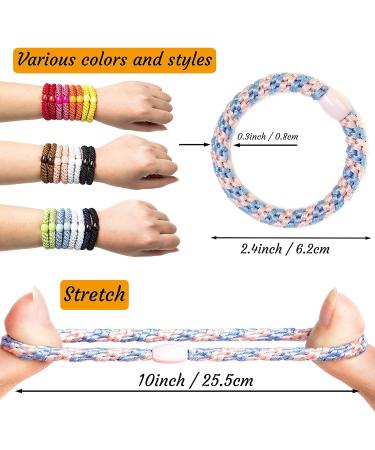 J.Carp 8pcs Mixed Color Elastic Hair Bands for Women & Girls | No Damage Ponytail Holders for Thick & Curly Hair - Buy Online on GoSupps.com